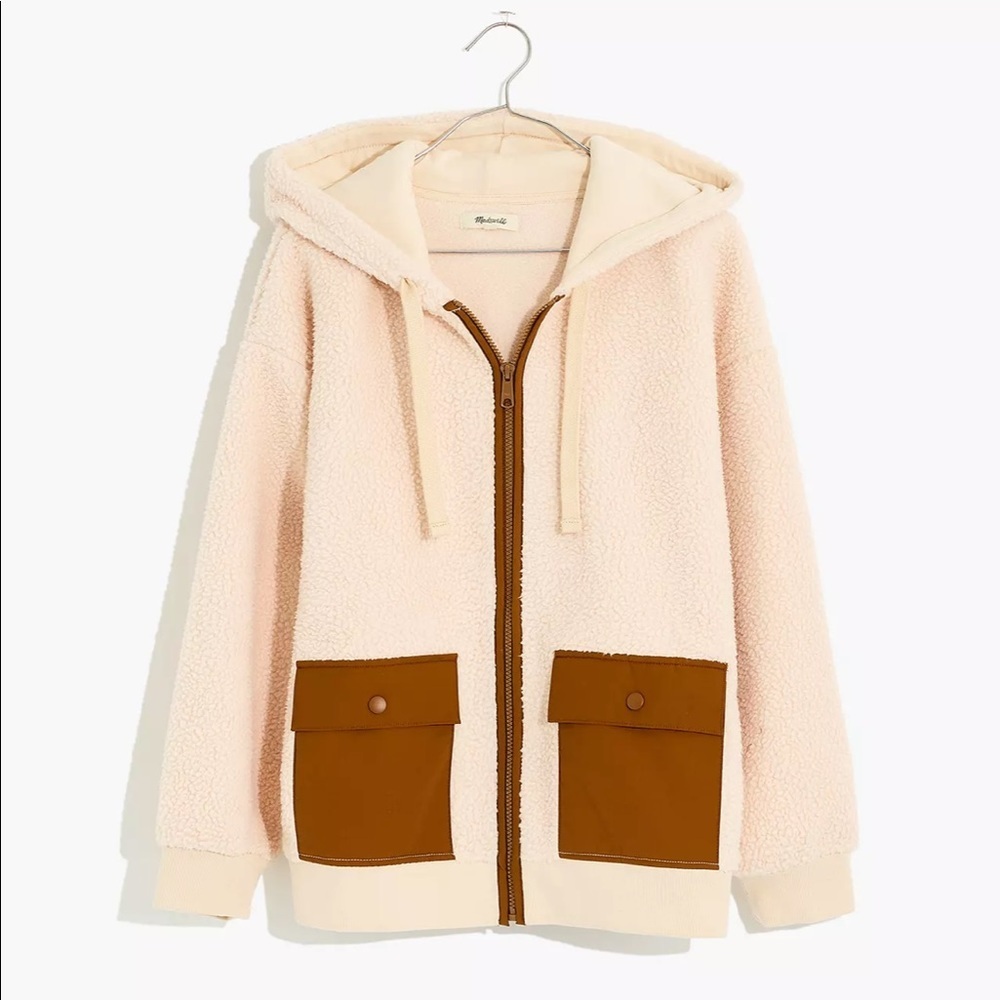 Madewell (Re)sourced Fleece Hooded Zip‎ Jacket